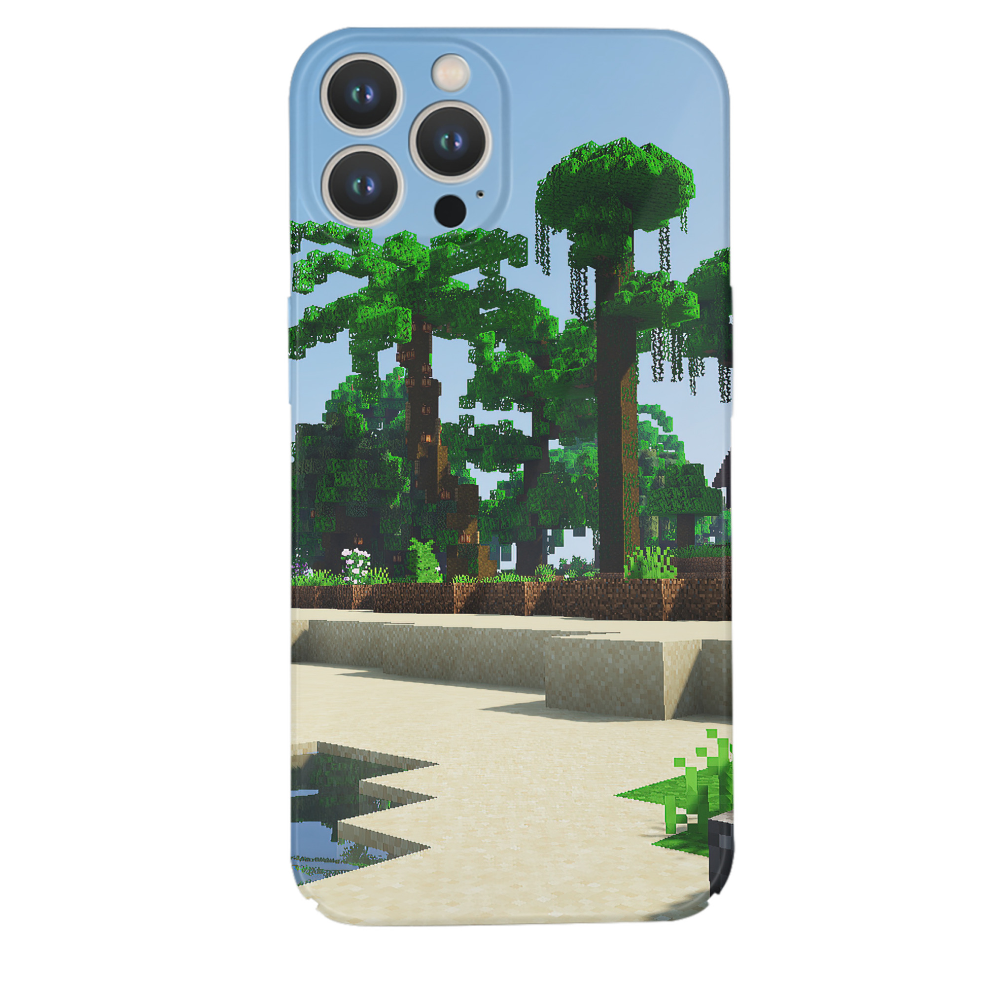 （画像用） マインクラフト ブロックの世界 Minecraft MC Block world 【iPhone 14シリーズ対応】ハードケース